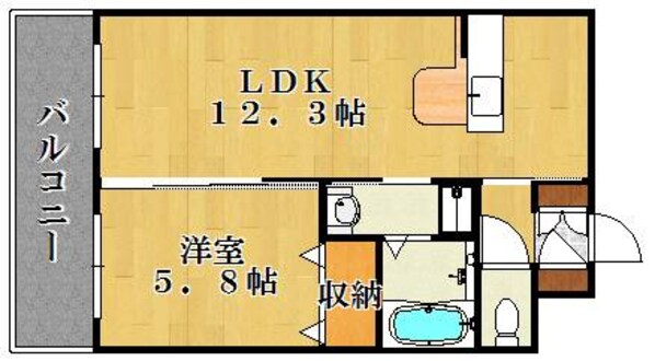 梅林駅 徒歩5分 3階の物件間取画像